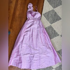 Floral One Shoulder Formal Prom Bridesmaid Dress